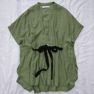Blesa Blouse with Ribbon Green